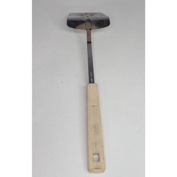 Vintage Koco Almond Nylon Handle Slotted Spatula Wheat Pattern Made in Japan - Picture 4 of 4